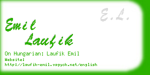 emil laufik business card